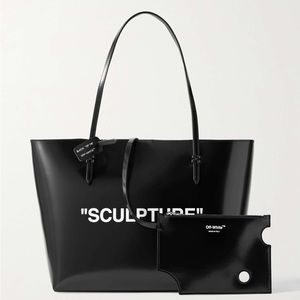 NWT OFF-WHITE brand “SCULPTURE” tote. Never used. All black.